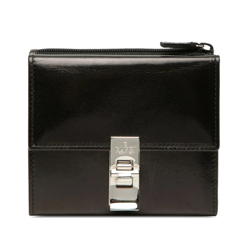 Gucci Tri fold Wallet Black Leather